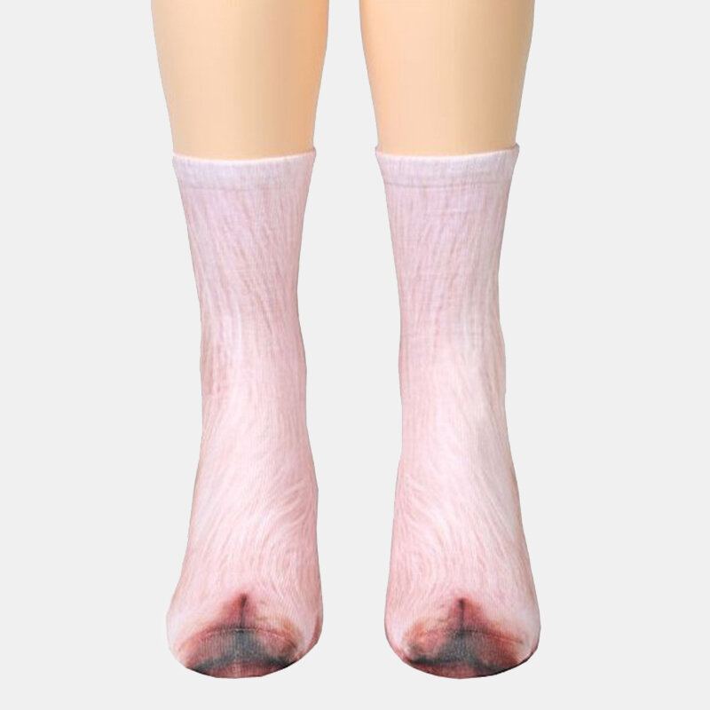 Unisex Ponožky Pro Dospělé S Potiskem Zvířat Animal Tube Socks 3d Print Pro Zvířecí Kopyta