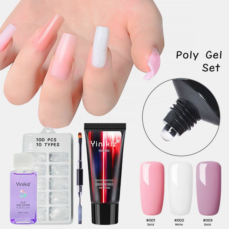 13ml Sada Akrylového Gelu Extend Fast Uv Builder Gel Slip Solution Forma Na Nehty Nail Art Brush