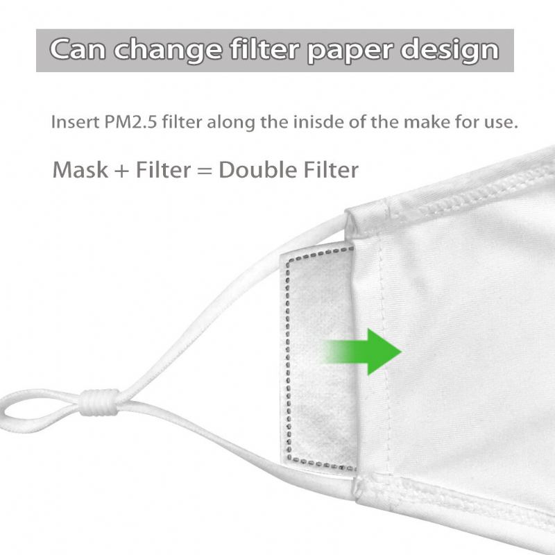 2ks Pm2.5 Filter Food Mask Pattern Prachotěsná Maska S Maskou S Dýchacím Ventilem