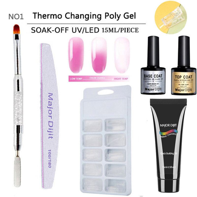 5ks Temperature Change Gel Set Led Clear Uv Gel Lak Kit Lak Na Nehty Sada Na Prodlužování Nehtů Gel