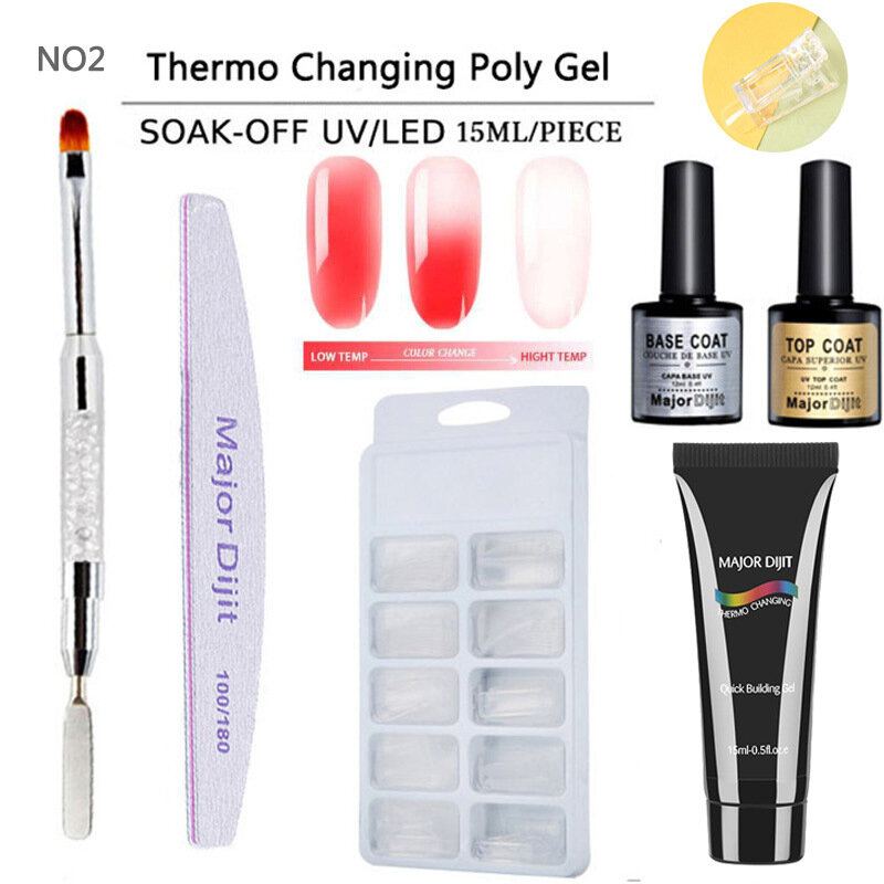 5ks Temperature Change Gel Set Led Clear Uv Gel Lak Kit Lak Na Nehty Sada Na Prodlužování Nehtů Gel