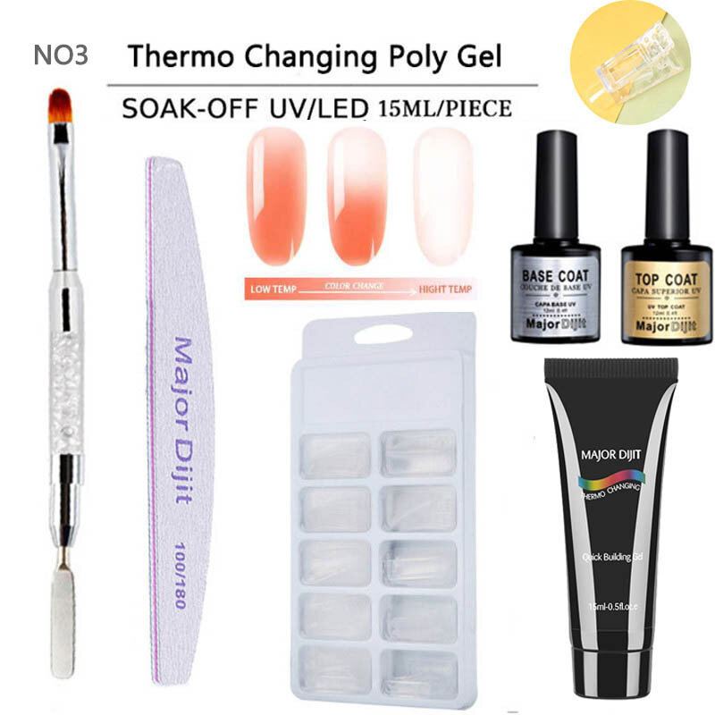 5ks Temperature Change Gel Set Led Clear Uv Gel Lak Kit Lak Na Nehty Sada Na Prodlužování Nehtů Gel