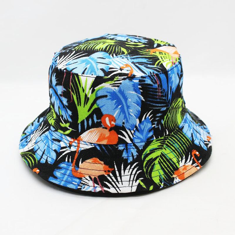 Čepice S Pruhovaným Vzorem Flamingo Letní Venkovní Kšilt Na Opalovací Krém Fisherman Bucket Hat