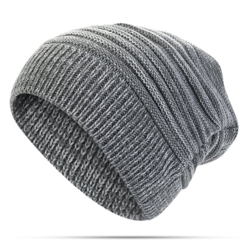 Dámská Jednobarevná Pletená Čepice Skullies Beanie Neformální Ochrana Sluchu Větruodolná Teplá Outdoorová