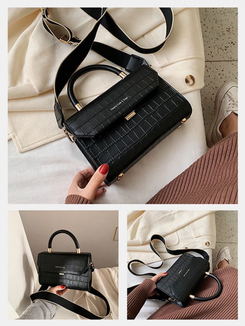 Dámská Kabelka Vintage Alligator Grained Crossbody