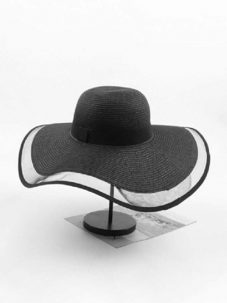 Dámské Mesh Vogue Krém Na Opalování Bucket Slaměný Klobouk Outdoor Casual Travel Beach Sea Hat