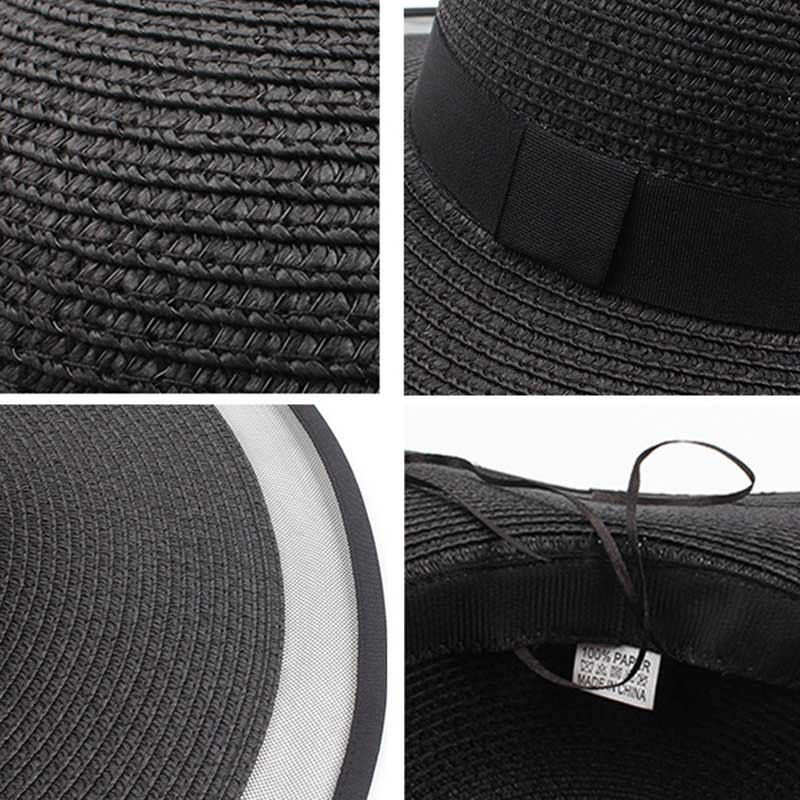 Dámské Mesh Vogue Krém Na Opalování Bucket Slaměný Klobouk Outdoor Casual Travel Beach Sea Hat