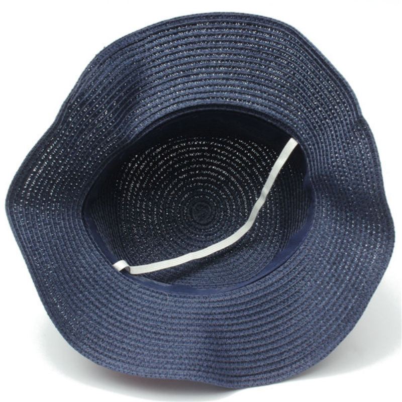 Dámský Klobouk Trilby Beach Sun Hat Flower Elegantní Cestovní Kšiltovka Se Slámou