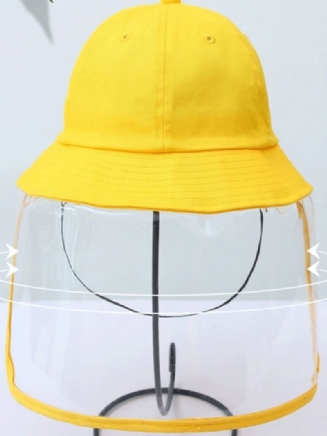 Dětská Čepice Anti-fog Dustproof Bucket Klobouk Žlutá Pro Chlapce A Dívky Anti-dust