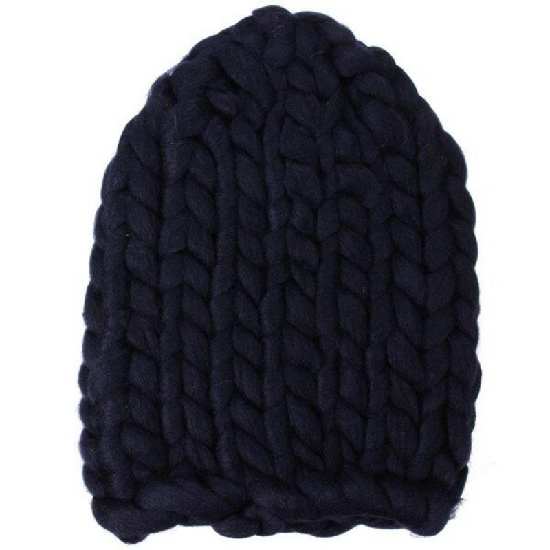 Pletená Háčkování Gorro Bonnet Dome Cap Robustní Trojúhelníková Stereo Čepice S Čepicí