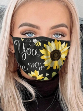 Pm2.5 7dílné Těsnění Daisy Gasket Sunflower Print Masky Odolné Proti Zamlžení Prachu