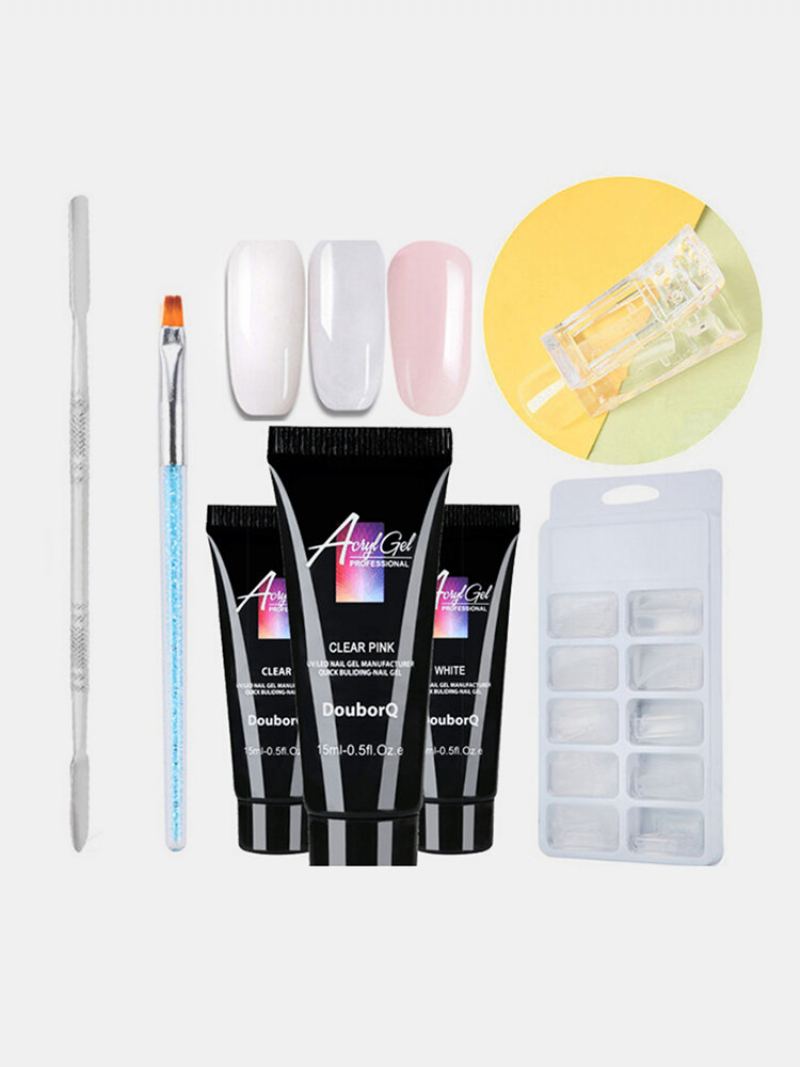 Sada 4 Ks Jelly Gel Pro Prodloužení Nehtů Soak Off Quick Builder Crystal Gel Nail Art Gel Kit