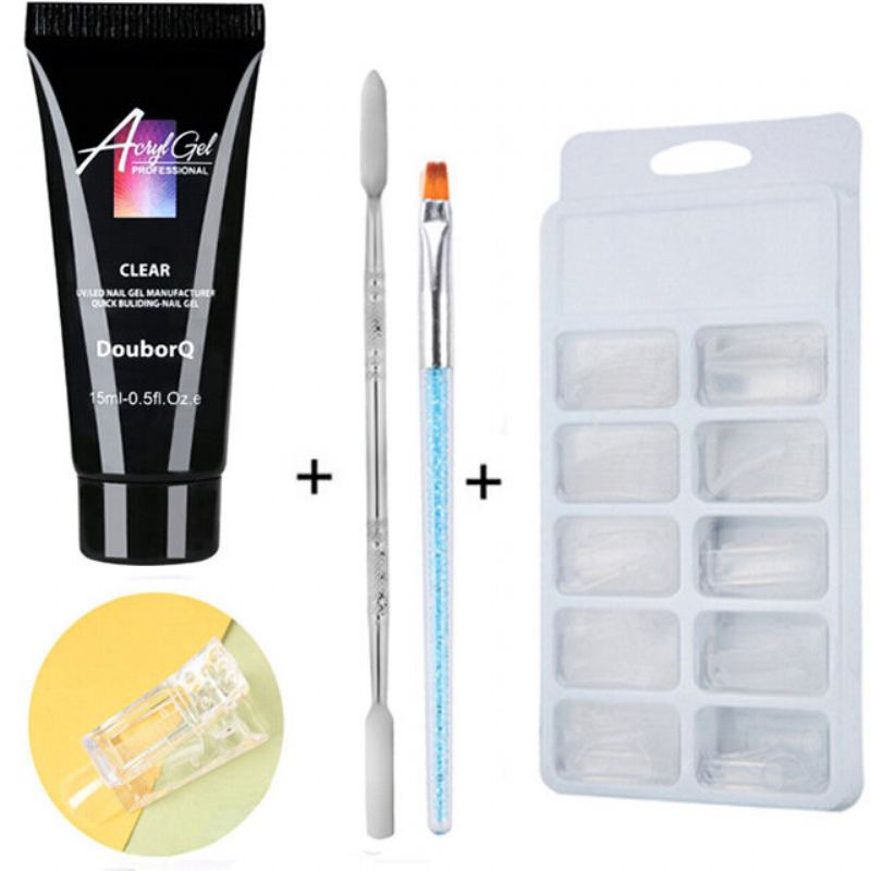 Sada 4 Ks Jelly Gel Pro Prodloužení Nehtů Soak Off Quick Builder Crystal Gel Nail Art Gel Kit