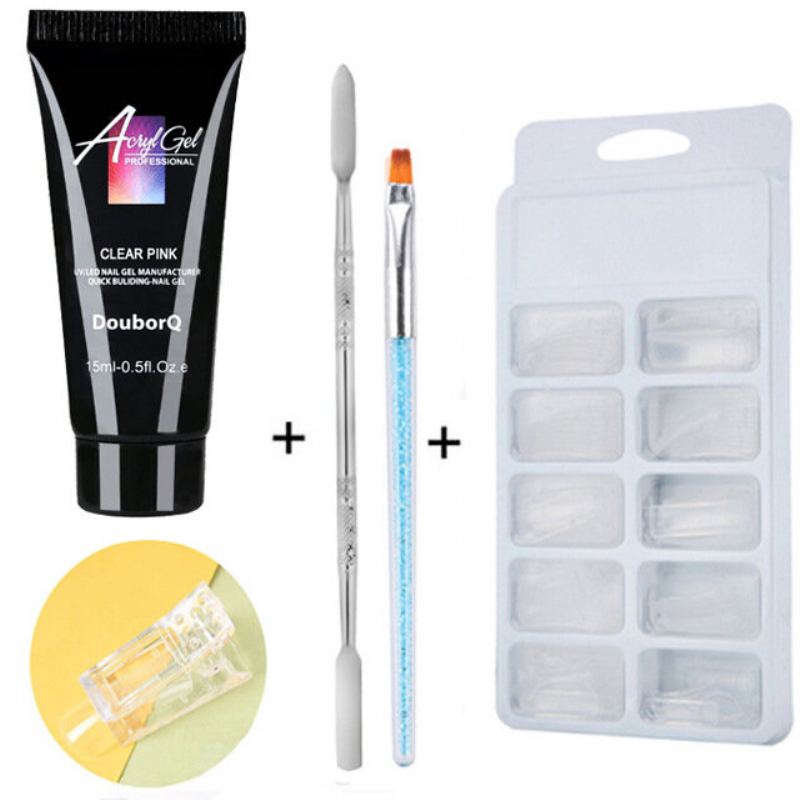 Sada 4 Ks Jelly Gel Pro Prodloužení Nehtů Soak Off Quick Builder Crystal Gel Nail Art Gel Kit