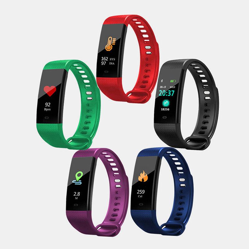 Smart Band Monitor Srdečního Tepu Krevního Tlaku Barevná Obrazovka Bluetooth Smartband Activity Fitness Tracker