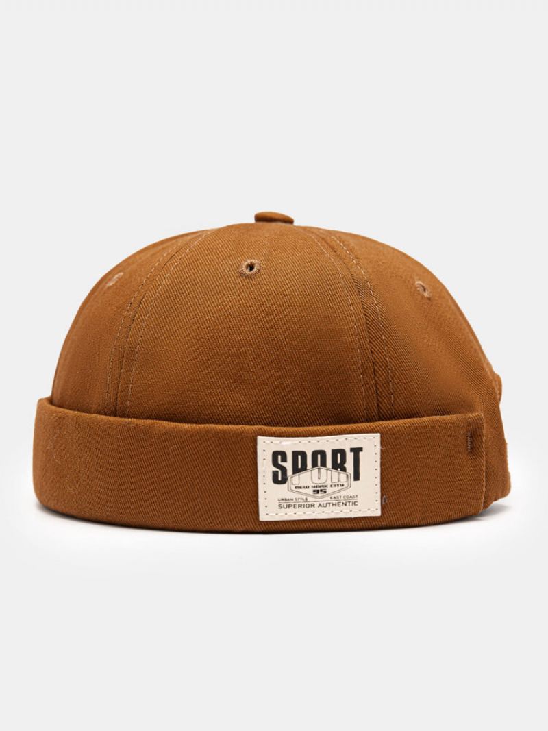 Unisex Bavlna Kontrastní Barva Náplast S Nápisy Všestranná Čepice Landlord Cap Skull Cap