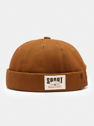 Unisex Bavlna Kontrastní Barva Náplast S Nápisy Všestranná Čepice Landlord Cap Skull Cap