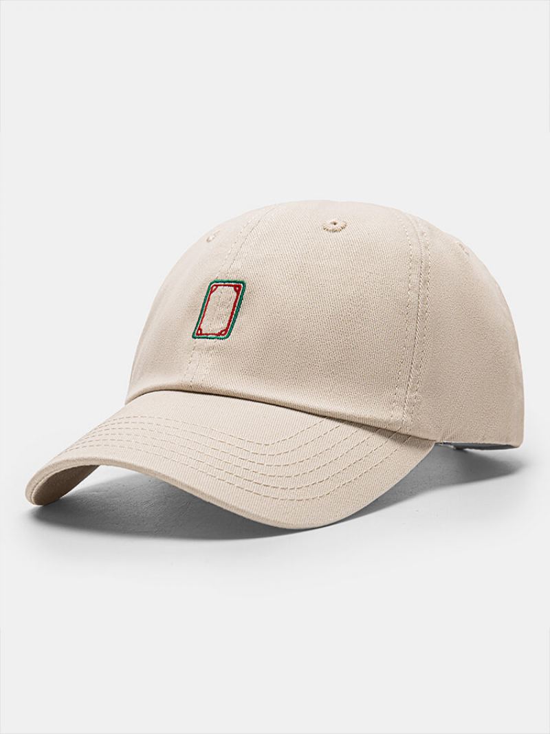 Unisex Bavlna Mahjong Textový Vzor Výšivka Univerzální Kšiltovka Sunshade Baseball Cap