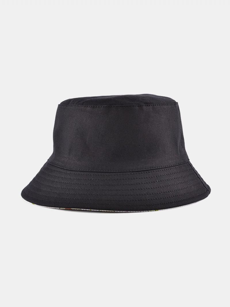 Unisex Bavlna Oboustranný Proužek Kotva Na Plachetnici Potisk Kormidla Všestranná Čepice Sunshade Bucket