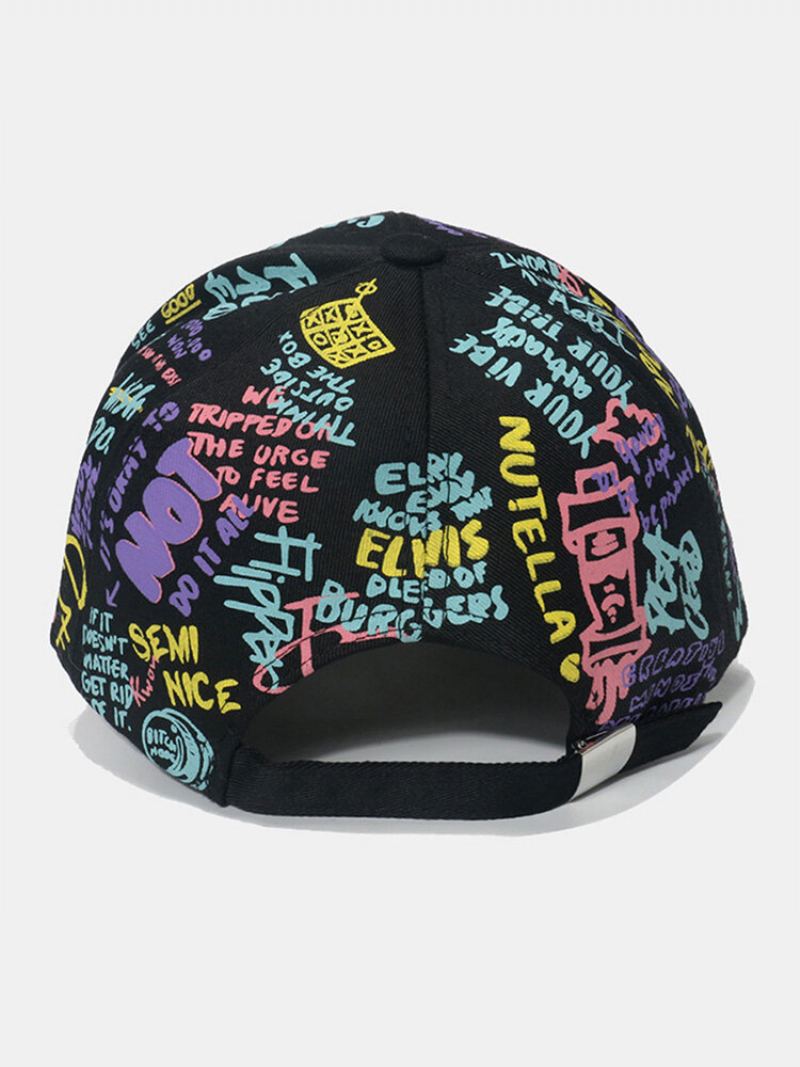 Unisex Bavlněná Překryvná Geometrická Písmena S Graffiti Potiskem Univerzální Kšiltovka Sunshade Baseball Cap