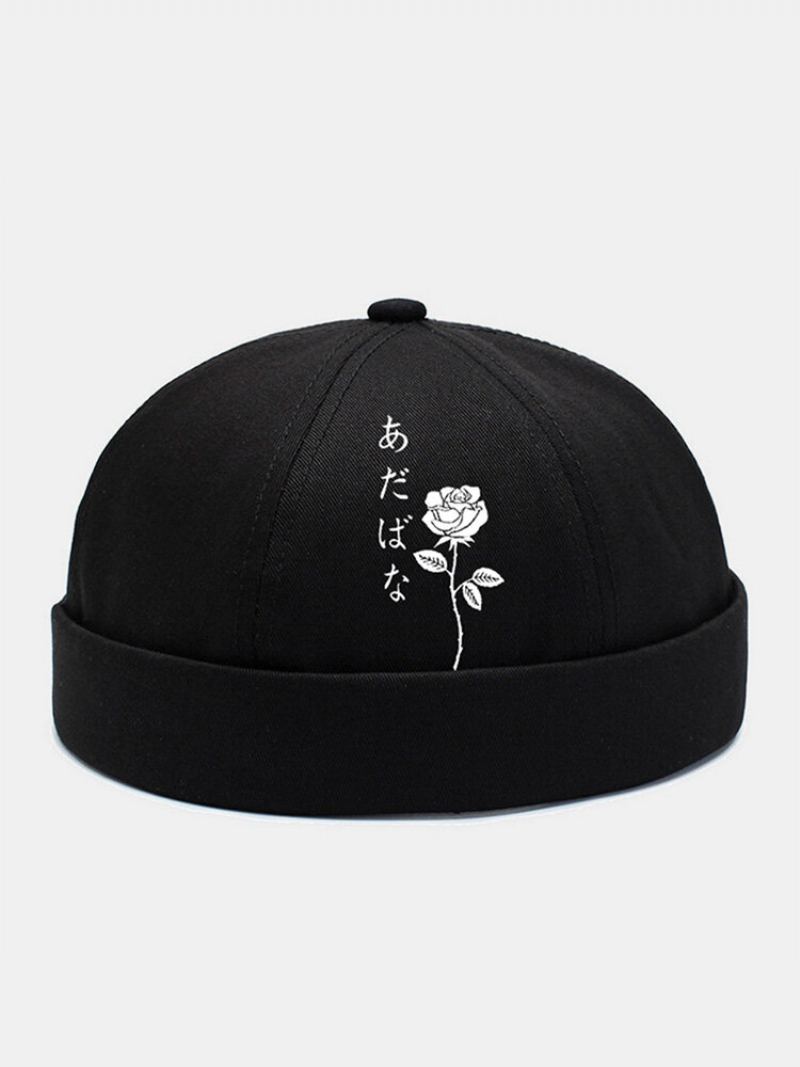 Unisex Polyester Cotton Rose Japonský Tisk Vzoru Univerzální Čepice Landlord Cap Skull Cap