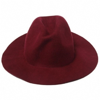 Vintage Dámská Vlněná Buřinka Trilby Čepice Se Širokým Okrajem Stuha Fedora Jazz Hat