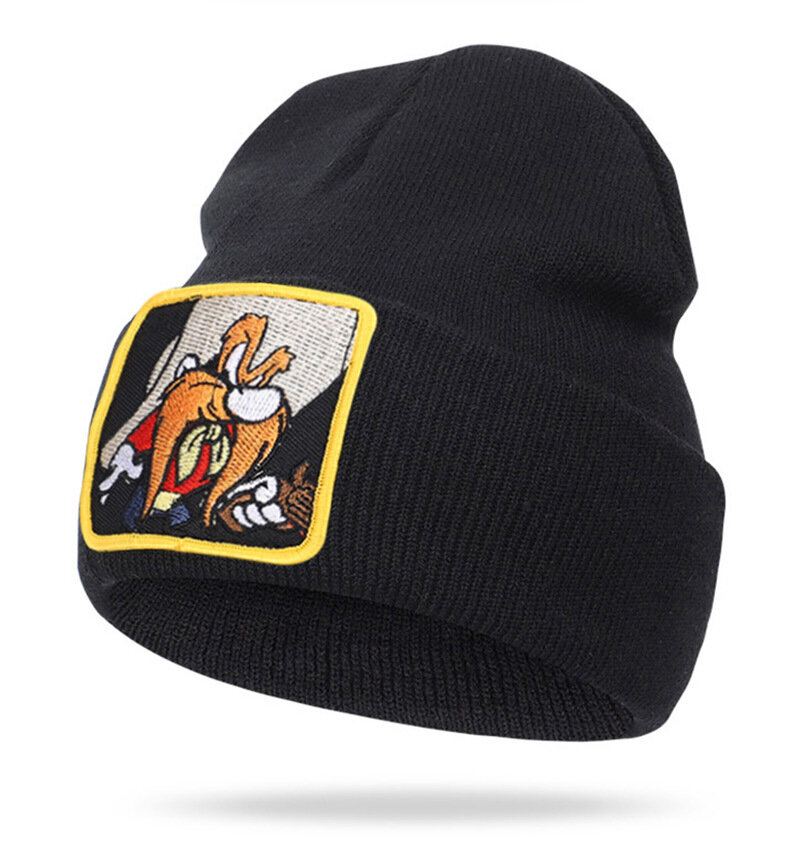 Vlněná Čepice Se Zvířecím Vzorem Pletená Skull Cap Beanie