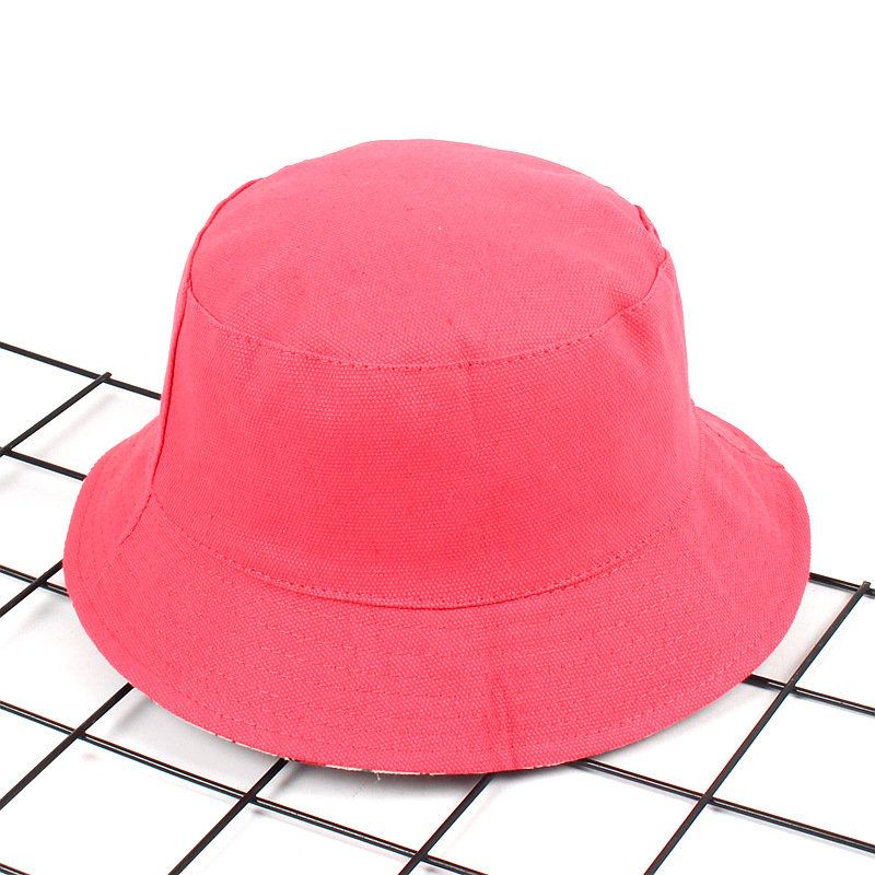 Women Print Flamingo Canvas Bucket Hat Outdoor Sunshade Fisherman Cap