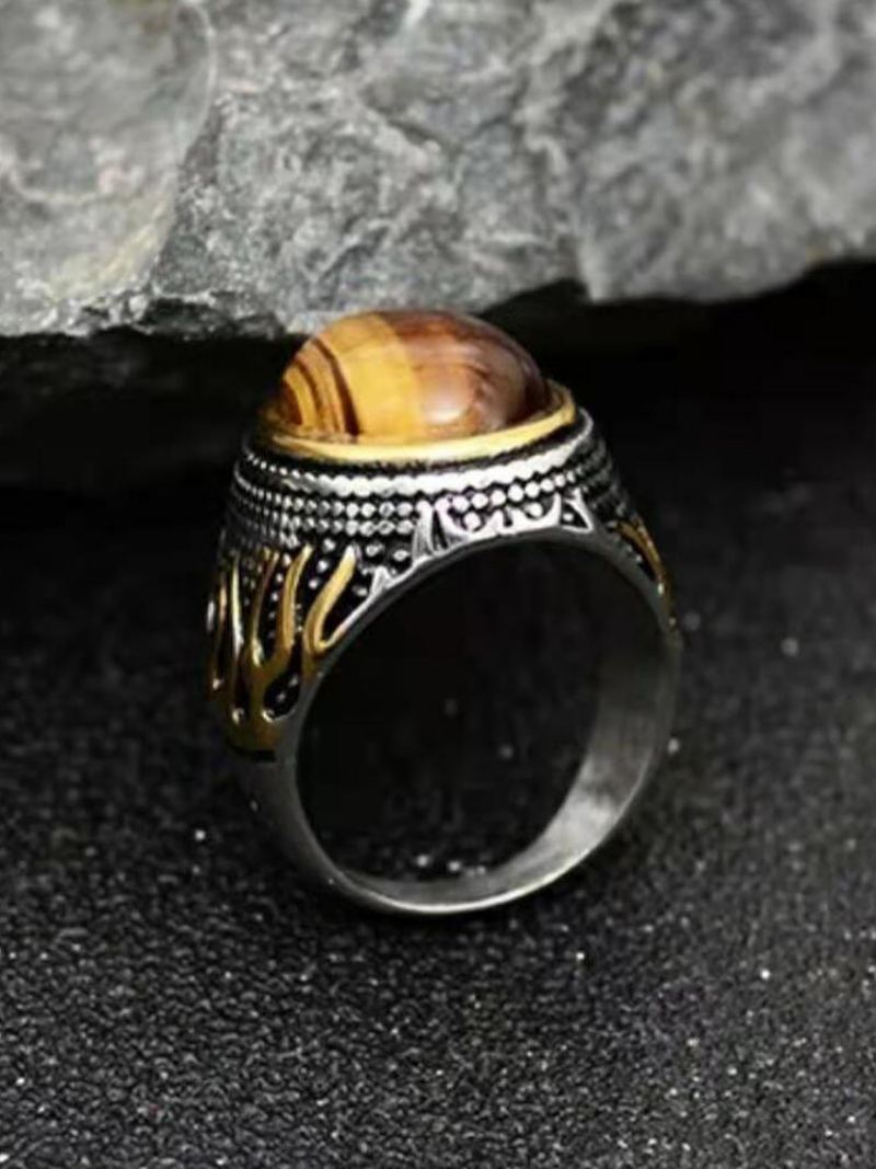 1 Ks Fashion Retro Wind Flame Series Domineering Classic Ring