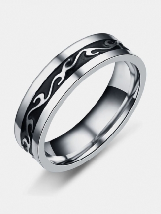 1 Ks Módní Ležérní Domineering Dragon Pattern Titanium Steel Ring