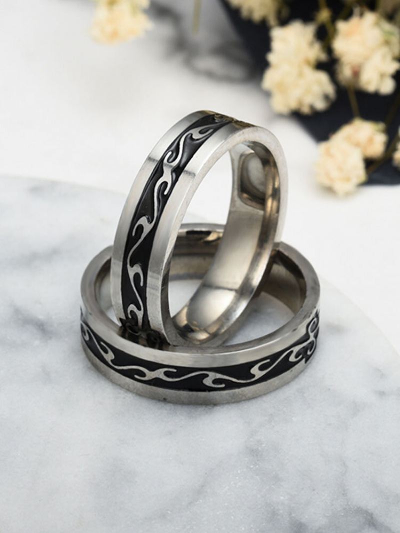 1 Ks Módní Ležérní Domineering Dragon Pattern Titanium Steel Ring