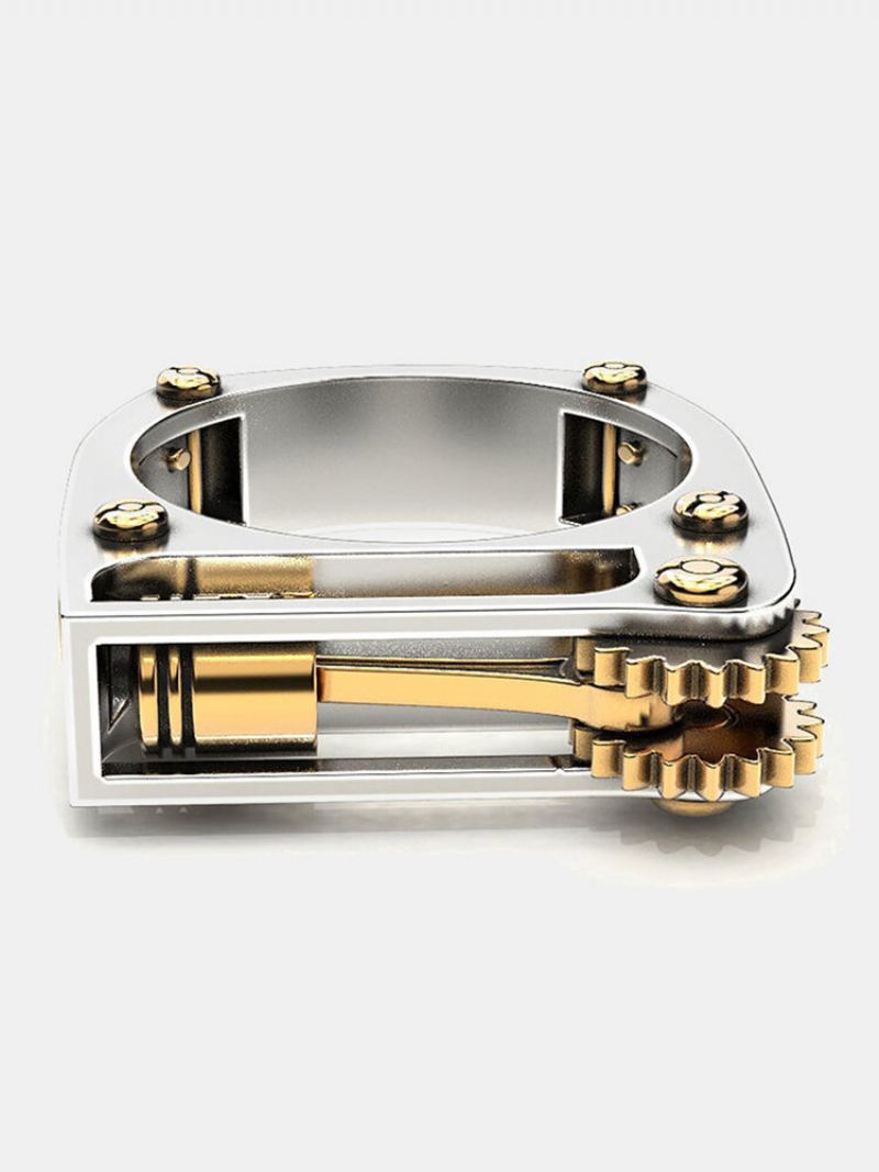 1 Ks Trendy Punk Creative Mechanical Shape Alloy Ring