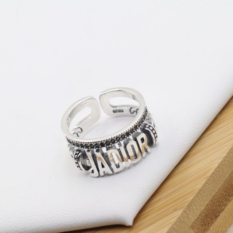 S925 Sterling Silver English Letter Ring Osobnostní Trend Módní Dvojitý Prsten Pro Ženu