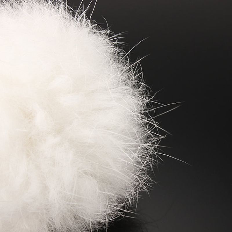 Sladký Roztomilý Prsten White Wool Fuzzy Ball Nastavitelné Dámské Prsteny