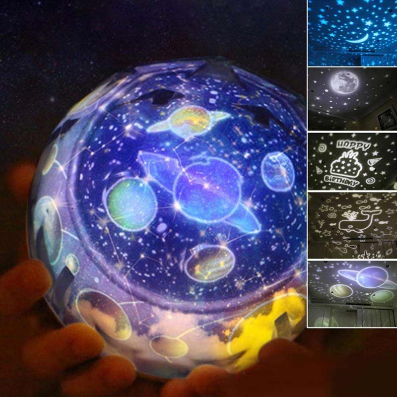 Pretty Starry Sky Ocean Projecting Night Light Rotation Birthday New Year Gift