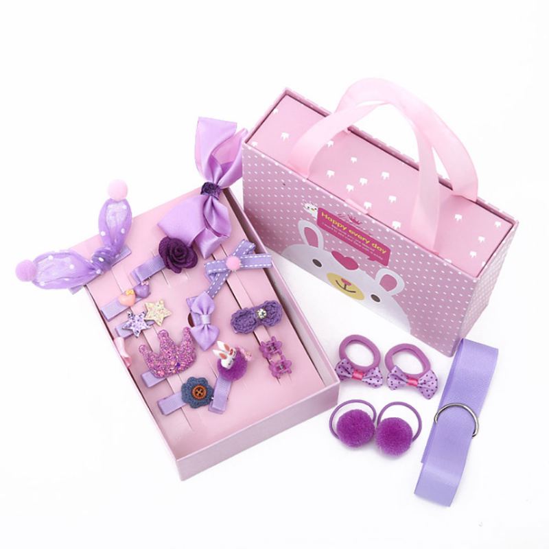 Sada 18 Kusů Dětské Korejské Dívky Roztomilé Miminko Spona Do Vlasů Girl Head Wear Princess Hair Card Baby Accessories