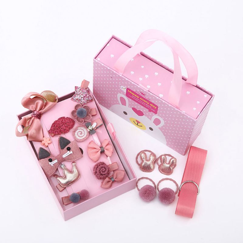 Sada 18 Kusů Dětské Korejské Dívky Roztomilé Miminko Spona Do Vlasů Girl Head Wear Princess Hair Card Baby Accessories