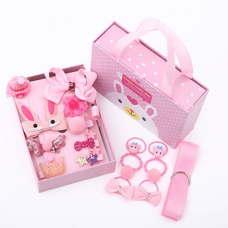 Sada 18 Kusů Dětské Korejské Dívky Roztomilé Miminko Spona Do Vlasů Girl Head Wear Princess Hair Card Baby Accessories