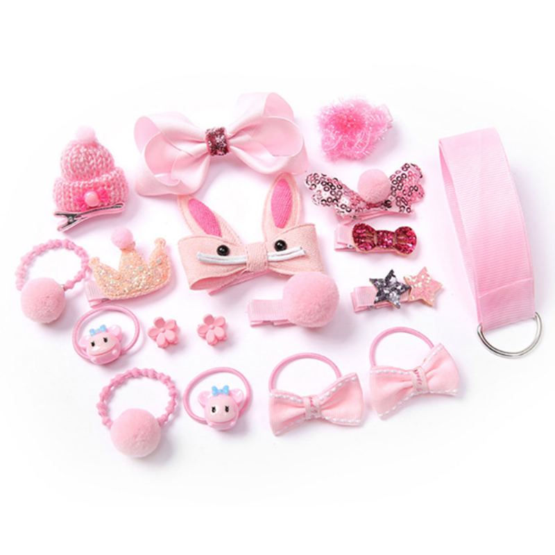 Sada 18 Kusů Dětské Korejské Dívky Roztomilé Miminko Spona Do Vlasů Girl Head Wear Princess Hair Card Baby Accessories