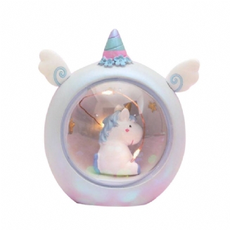 Víla Unicorn Snow Globe Noční Světlo Pro Děti Dívky Vnučky Miminka Dárek K Narozeninám Docela Kreativní Led Jednorožec Křišťálová Koulová Lampa