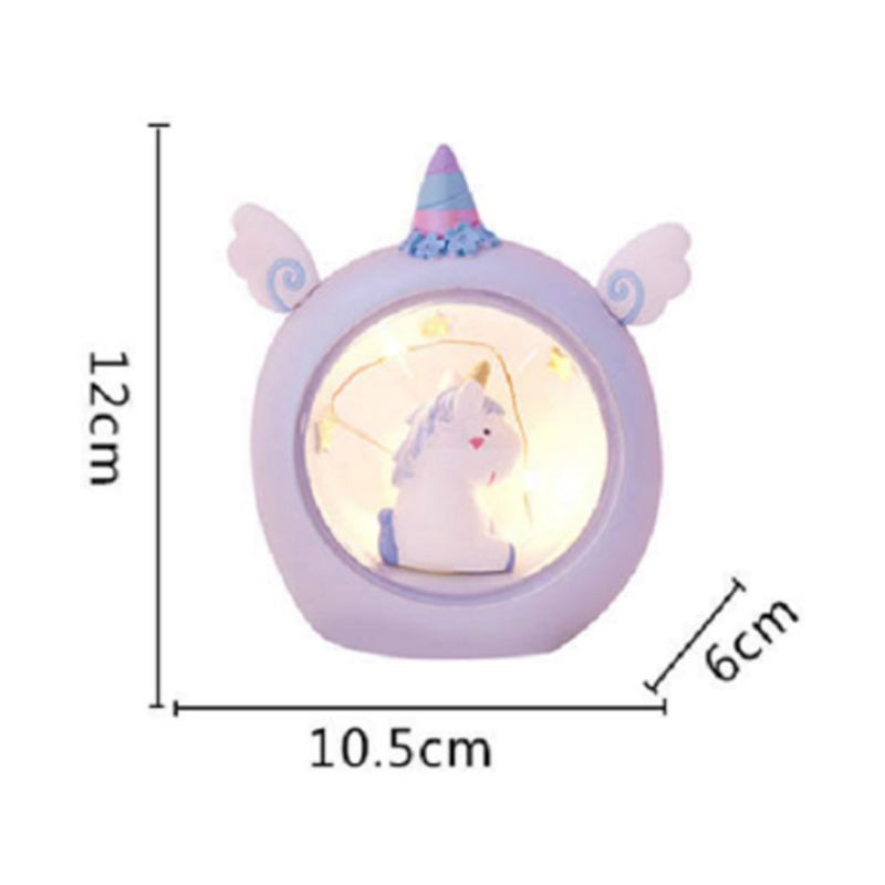 Víla Unicorn Snow Globe Noční Světlo Pro Děti Dívky Vnučky Miminka Dárek K Narozeninám Docela Kreativní Led Jednorožec Křišťálová Koulová Lampa