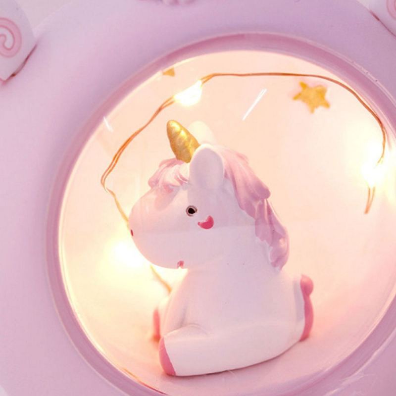 Víla Unicorn Snow Globe Noční Světlo Pro Děti Dívky Vnučky Miminka Dárek K Narozeninám Docela Kreativní Led Jednorožec Křišťálová Koulová Lampa