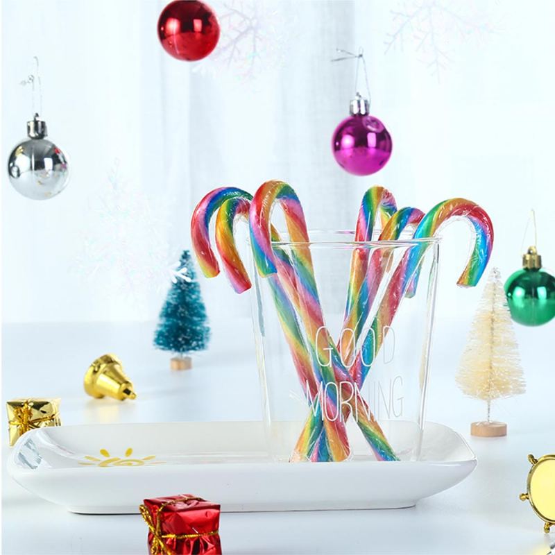 Dárková Krabička Candy Cane Na Velikonoce Rainbow Color Lízátko Kreativní Dárek Multiple Taste