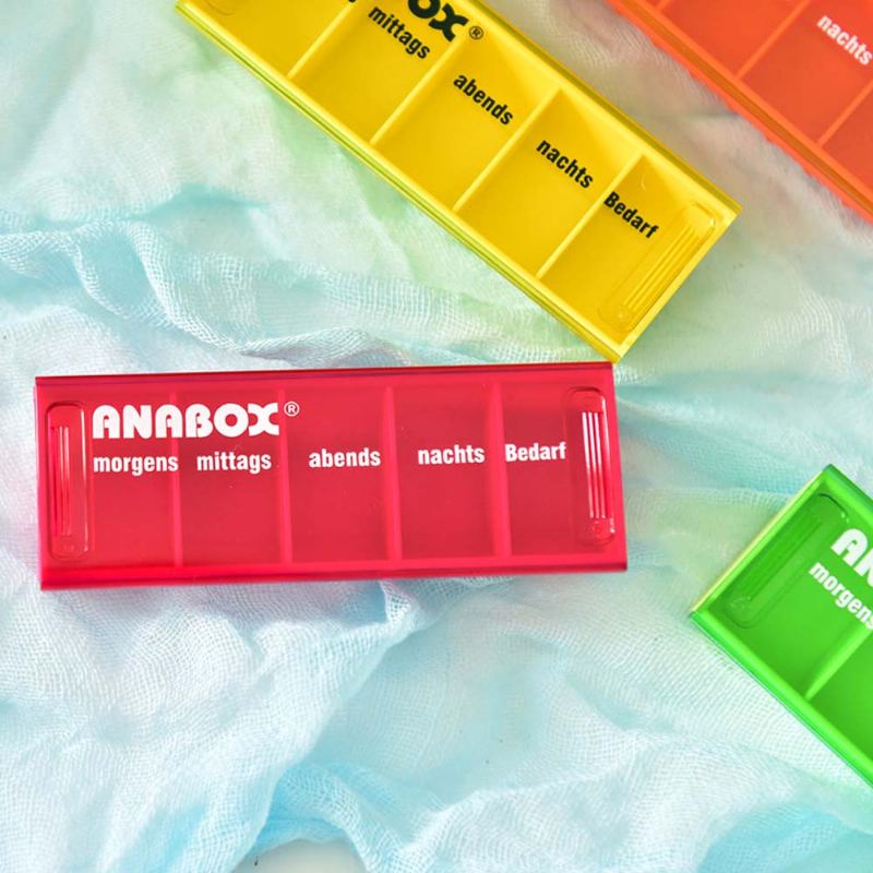 Anabox Přenosná Malá Krabička Na Pilulky Odolná Proti Vlhkosti Týdenní Samostatný Lékařský Kufřík