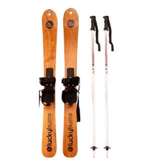 Dvojité Dřevěné Prkno Pro Trénink Venkovního Lyžování Módní Pár Lyží Ash Tree Wood 110 cm Snowboard Outdoorové Sáně