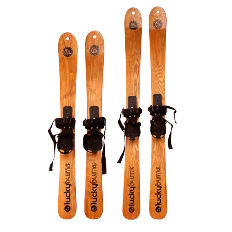 Dvojité Dřevěné Prkno Pro Trénink Venkovního Lyžování Módní Pár Lyží Ash Tree Wood 110 cm Snowboard Outdoorové Sáně