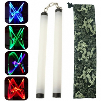 Led Lamp Light Nunchucks Nunchakus Svítící Hůl Cvičení Kung Fu Taneční Doplňky Street Dance Tool