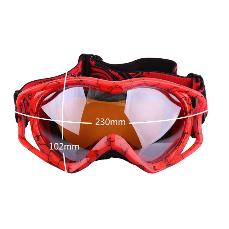 Stylové Lyžařské Brýle S Dvojitým Sklem Pc Lens Anti-wind Anti-fog Ochrana Očí Snowboarding