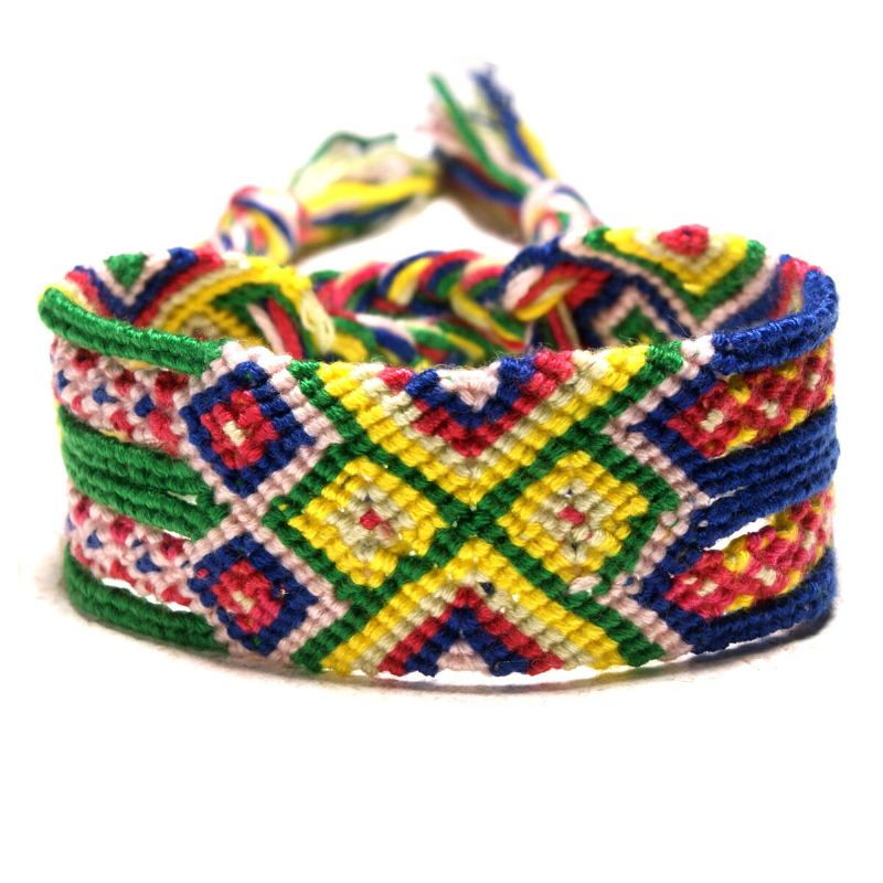 Bohemian Charm Náramek Hand Weave Barevné Střapce Enthic Šperky Ručně Vyrobený Pro Ženy Muži