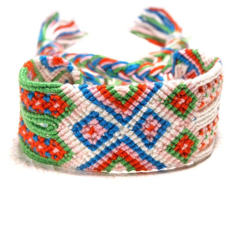 Bohemian Charm Náramek Hand Weave Barevné Střapce Enthic Šperky Ručně Vyrobený Pro Ženy Muži